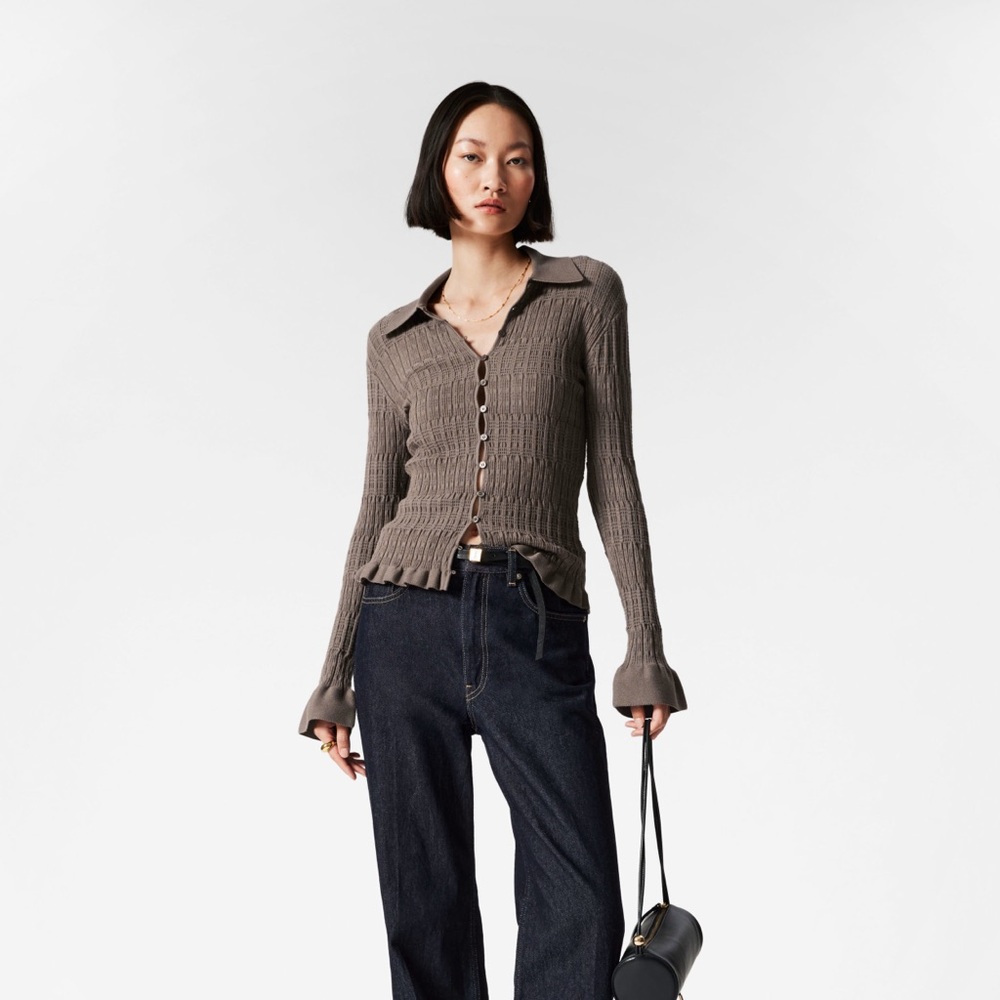 NWOT & Other Stories Taupe Knit Cardigan